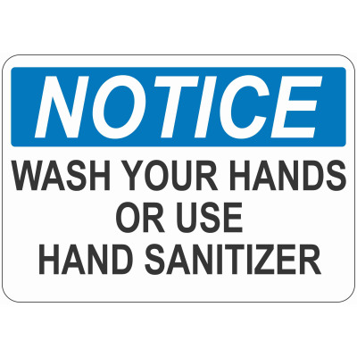 Wash Hands custom signs