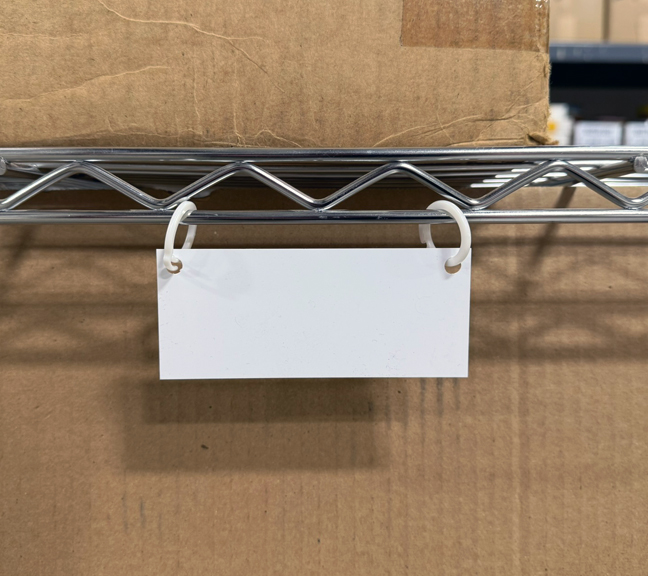 wire rack label mount