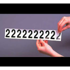 Warehouse Adhesive number strip - 2 inch black on white