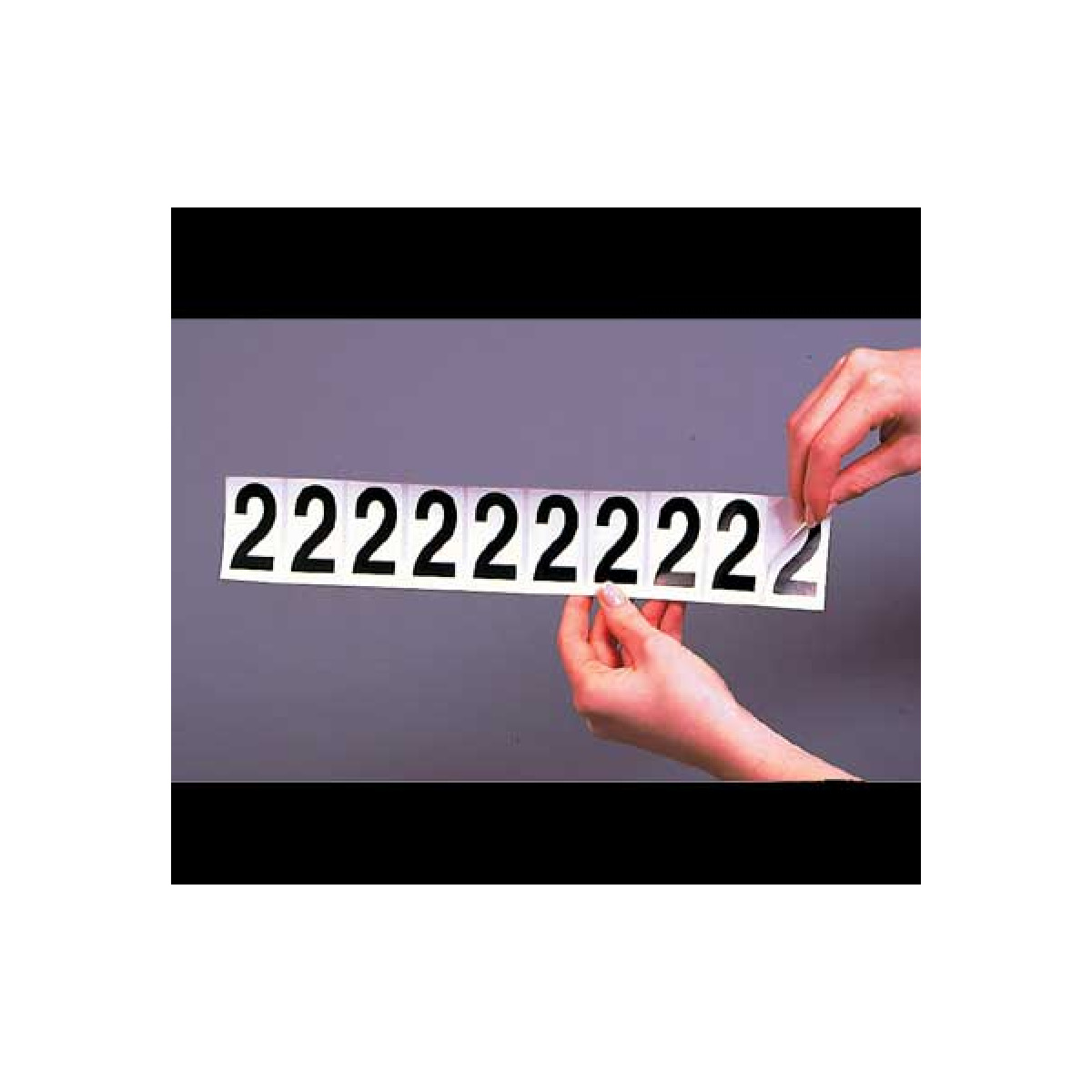 Warehouse Adhesive number strip - 2 inch black on white Warehouse Adhesive number strip - 2 inch black on white