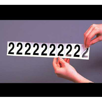 Warehouse Adhesive number strip - 2 inch black on white Warehouse Adhesive number strip - 2 inch black on white