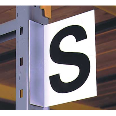 warehouse aisle sign with magnetic foot, black letter on white  warehouse aisle sign with magnetic foot, black letter on white