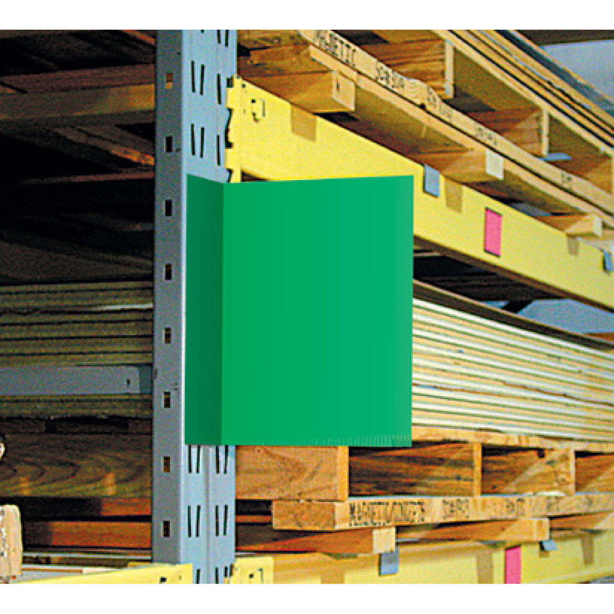 blank colored warehouse aisle sign with magnetic foot