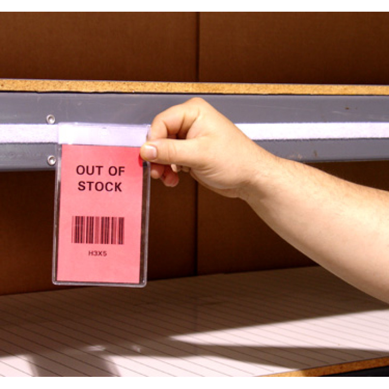 Clear Vinyl Hang Tag Holders & Protectors Shelf Tag Supply