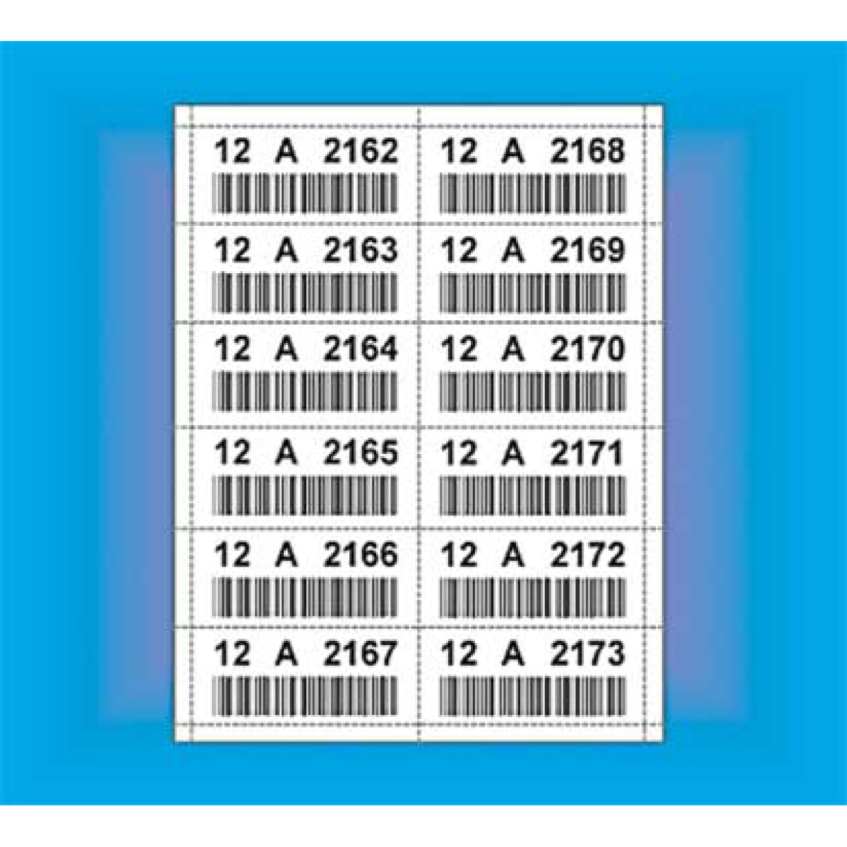 Color printing for perforated card sheets and warehouse data cards