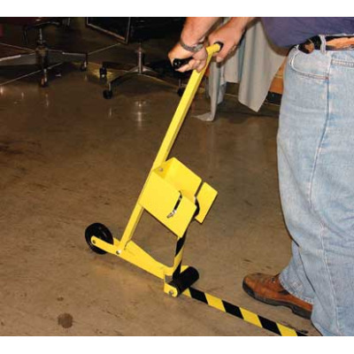 Floor marking tape applicator for warehouse