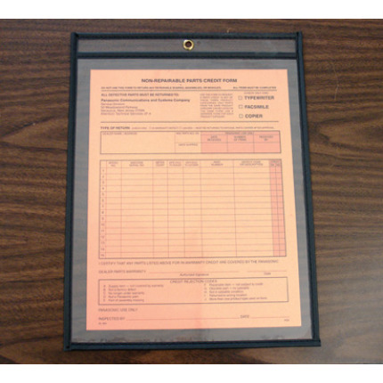 Heavy duty, stitched, warehouse document holder
