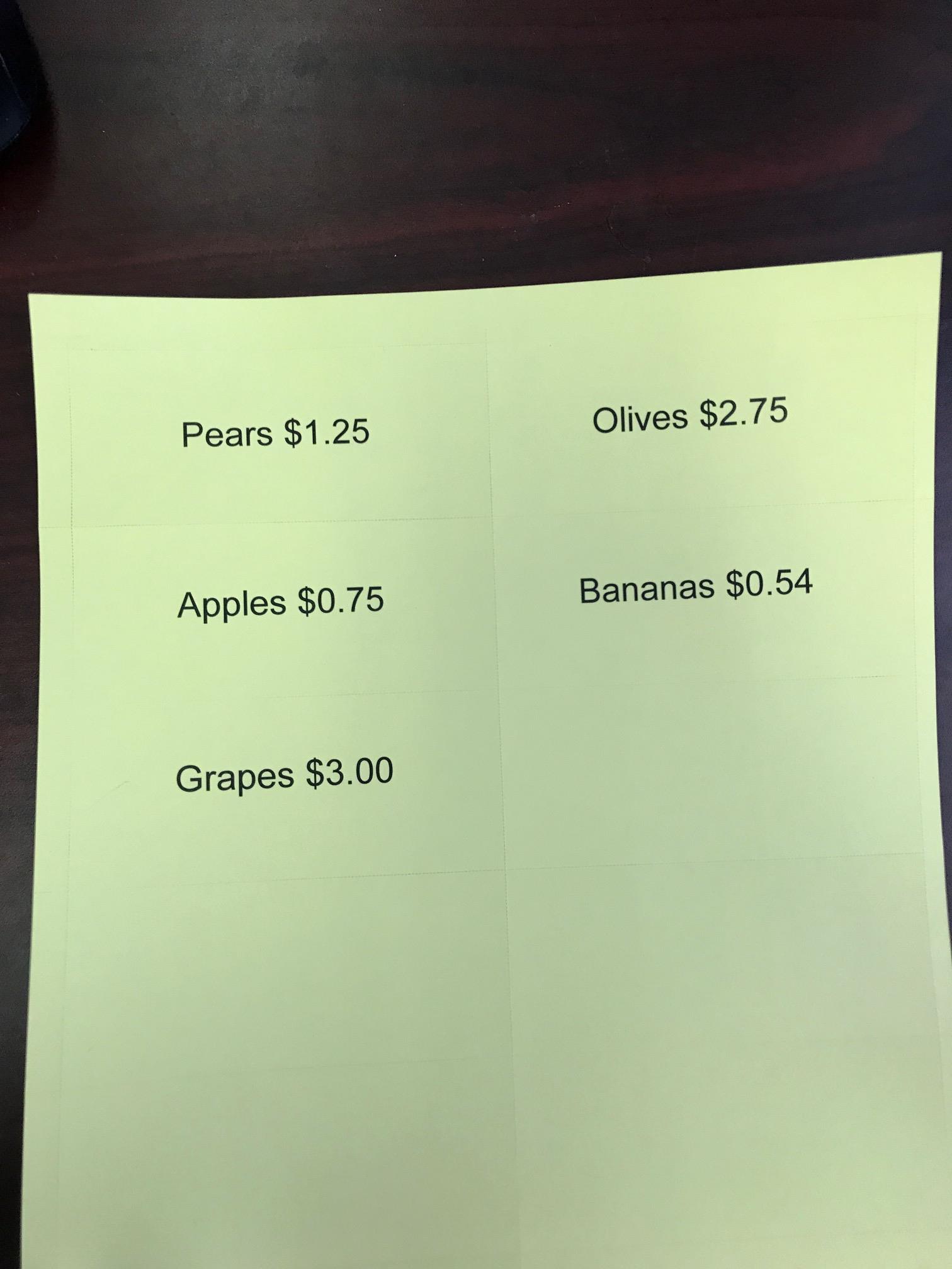 Printing Perforated Card Sheets